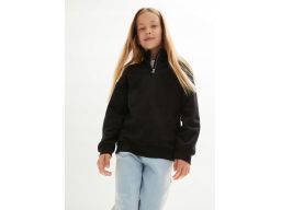 B.P.C młodzieżowa czarna bluza ze stójką ^152/158