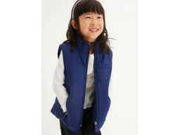 B.P.C Kamizelka dziecięca bezrękawnik pikowany z kapturem ^116/122