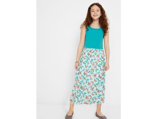 B.P.C sukienka dziewczęca długa w kwiatuszki 164.