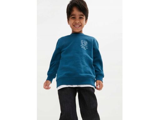 B.P.C bluza morska chłopięca z nadrukiem 116/122.