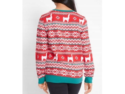 B.P.C młodzieżowa bluza świąteczna z nadrukiem r.164/170