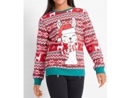 B.P.C młodzieżowa bluza świąteczna z nadrukiem r.164/170