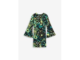 B.P.C sukienka dziewczęca we wzory z rozszerzanymi rękawami 176/182.