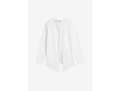 B.P.C dziewczęca bluza bez zapięcia biała bawełniana ^128/134