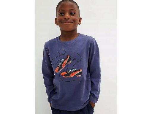 B.P.C chłopięca bluzka granatowa z nadrukiem 104/110.