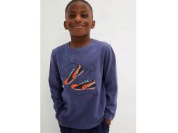 B.P.C chłopięca bluzka granatowa z nadrukiem 104/110.