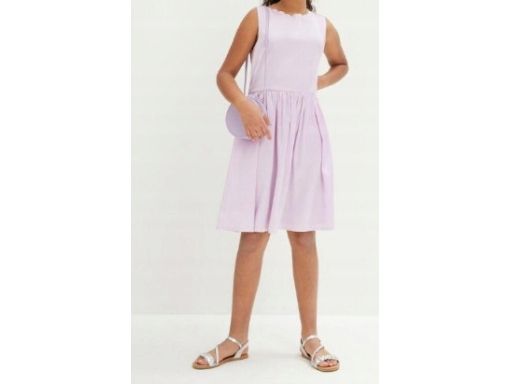 B.P.C satynowa sukienka dziewczęca liliowa ^170 cm