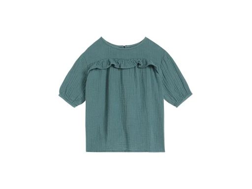 B.P.C sukienka dziewczęca muślinowa zielona 68/74.