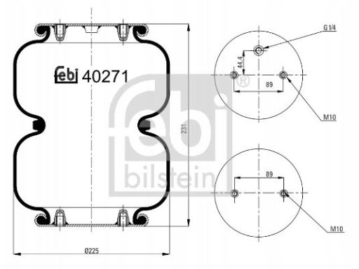 Fe40271 Miech Zawieszenia Pneumatycznego Tył L/P