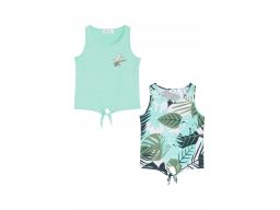 B.P.C 2-pak t-shirt top bluzka dziewczęca z nadrukiem r.140/146