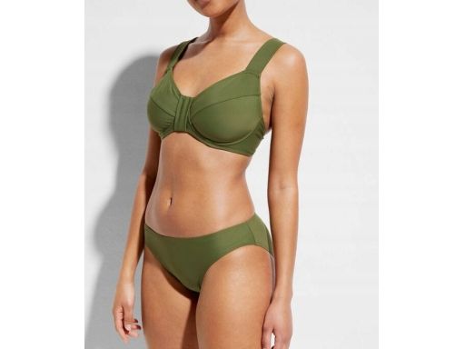 B.P.C bikini khaki miękkie miseczki na fiszbinach z figami r.44(85F)