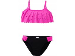 B.P.C bikini dziewczęce czarne z różowymi elementami 176/182.