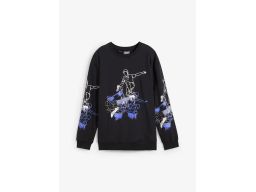 B.P.C bluza chłopięca czarna z nadrukiem r.176/182