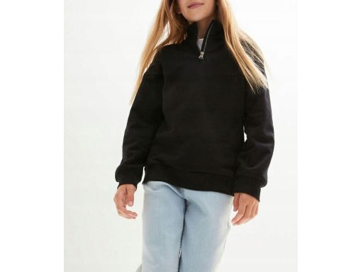 B.P.C młodzieżowa czarna bluza ze stójką ^152/158