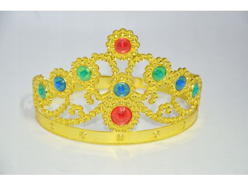 Korona księżniczki złota do stroju karnawałowego