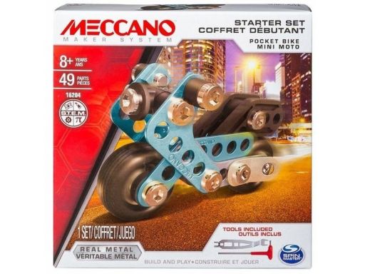 Meccano zestaw konstrukcyjny motor metal 16204