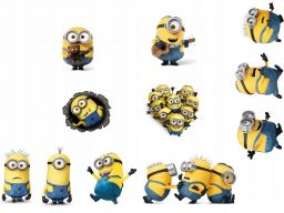 Naklejki dla dzieci minionki zestaw 100x40cm min02
