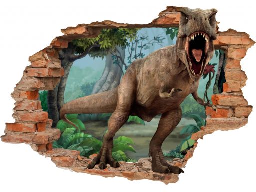 Naklejki na ścianę dla dzieci dinozaur 3d 160x110