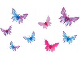 Naklejki na ścianę dla dzieci motyle motylki 8 szt