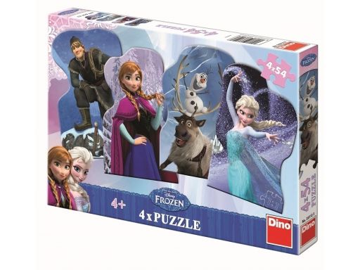 Puzzle frozen 4 x54 el. nowe dla dzieci bajkowe ok