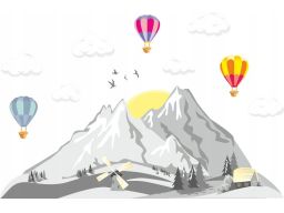 Balony dla dzieci chmurki góry naklejki 165x100cm
